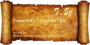 Tamaskó Szebáld névjegykártya